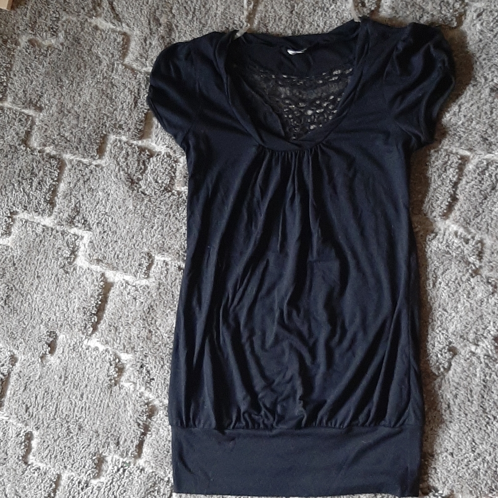 Vanity black blouse with back detail